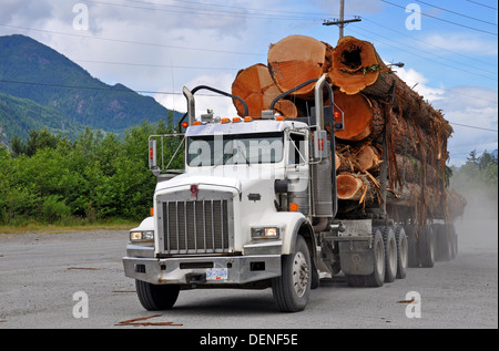 Logging truck, Squamish, BC, Canada Stock Photo