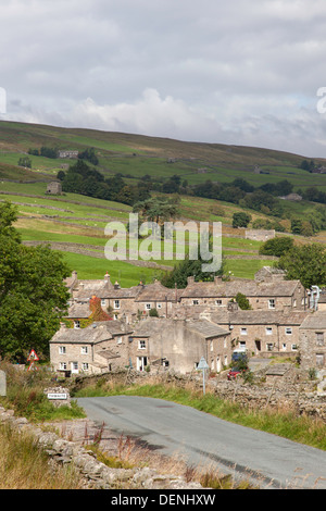 The pretty Swaledale village of Thwaite, Yorkshire Dales National Park,  Richmondshire, North Yorkshire, England, UK Stock Photo