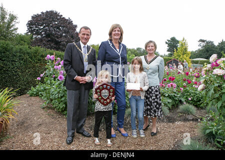Knockholt,UK,22nd September 2013,The Mayor and Mayoress attended the Bromley In Bloom Competition. Clare House school children also were involved and received an awar Credit: Keith Larby/Alamy Live News Stock Photo