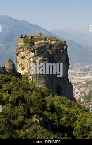 Meteora Hanging Monastery of the Holy Trinity (Agia Triada), Greece. Stock Photo