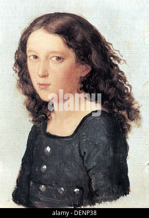 Felix Mendelssohn, Jakob Ludwig Felix Mendelssohn Bartholdy, German composer aged 12 Stock Photo