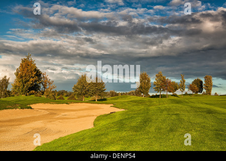 Summer golf course after storm Stock Photo