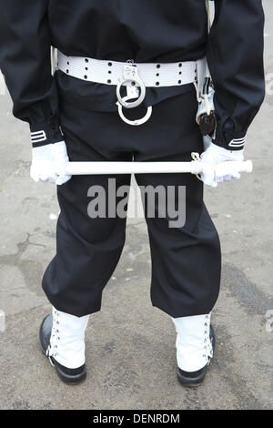 Chatham, UK. 21st Sep, 2013. Salute to the 40's - Britain's 1940's Home Front Event at The Historic Dockyard Chatham. Uniform of an American SP-Shore Patrol police. Credit:  Tony Farrugia/Alamy Live News Stock Photo