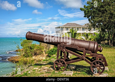 Fort James, Entrance to St. John's Harbour, Antigua Stock Photo