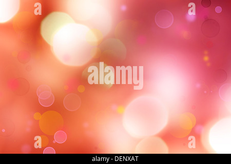 Bright circles of light abstract pink orange background Stock Photo