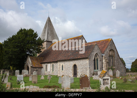 St. Peter's Church in the village of Rodmell, near Lewes, East Sussex, England Stock Photo