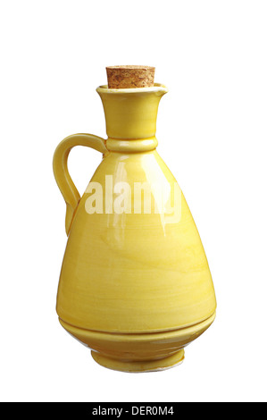 Ceramics jug isolated on white Stock Photo