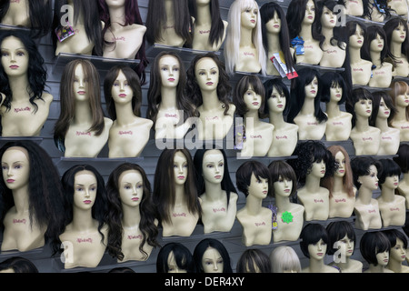 Wig Shop Mannequins Brixton Stock Photo