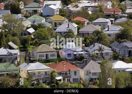 auckland zealand residential area devonport north suburbia suburb northshore island hilltop alamy shore head