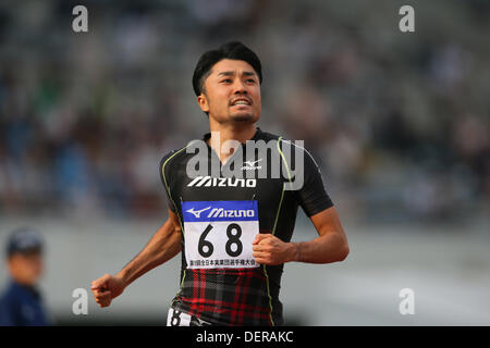 Saitama, Japan. 22nd Sep, 2013. Shingo Suetsugu, SEPTEMBER 22, 2013 - Athletics : The 61st All Japan Industrial Athletics Championship Men's 100m at Kumagaya Sports Culture Park Athletics Stadium, Saitama, Japan. Credit:  YUTAKA/AFLO SPORT/Alamy Live News Stock Photo