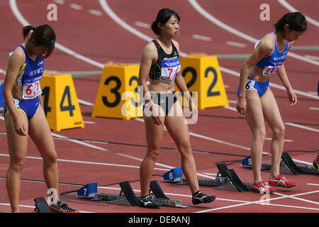 Saitama, Japan. 22nd Sep, 2013. Kana Ichikawa, SEPTEMBER 22, 2013 - Athletics : The 61st All Japan Industrial Athletics Championship Women's 100m at Kumagaya Sports Culture Park Athletics Stadium, Saitama, Japan. Credit:  YUTAKA/AFLO SPORT/Alamy Live News Stock Photo