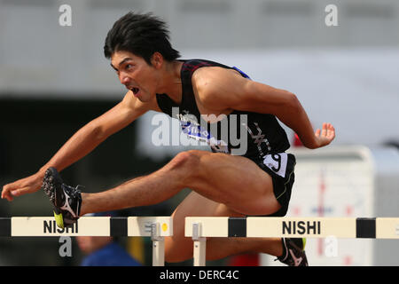 Saitama, Japan. 22nd Sep, 2013. Masayuki Iida, SEPTEMBER 22, 2013 - Athletics : The 61st All Japan Industrial Athletics Championship Men's 110mH at Kumagaya Sports Culture Park Athletics Stadium, Saitama, Japan. Credit:  YUTAKA/AFLO SPORT/Alamy Live News Stock Photo