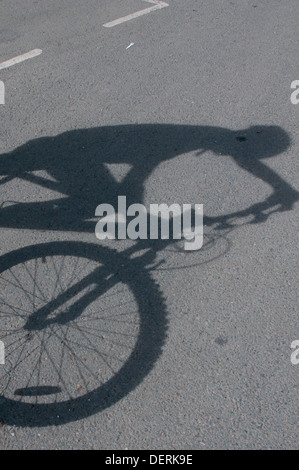 bike shadow Stock Photo