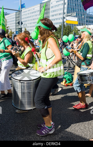 Under the motto 'Freedom not Fear' several thousand people demonstrated for the protection of civil rights on the Internet Stock Photo