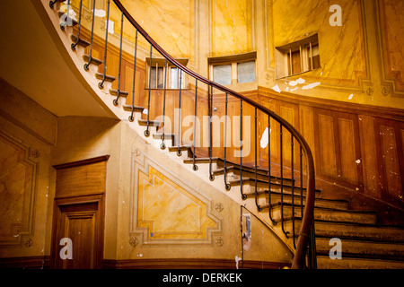 Old staircase in Passage Vivienne, Paris France Stock Photo