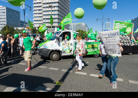 Under the motto 'Freedom not Fear' several thousand people demonstrated for the protection of civil rights on the Internet Stock Photo