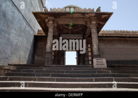 Low angle view of a entrance of a mosque, Jama Masjid, Ahmedabad, Gujarat, India Stock Photo