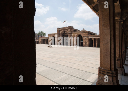 Facade of a mosque, Jama Masjid, Ahmedabad, Gujarat, India Stock Photo