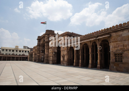 Facade of a mosque, Jama Masjid, Ahmedabad, Gujarat, India Stock Photo