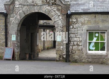 Entrance to Kielder Castle Visitor Centre, Kielder Water & Forest Park, Northumberland, England, UK Stock Photo