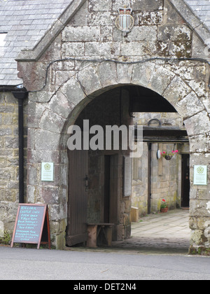 Entrance to Kielder Castle Visitor Centre, Kielder Water & Forest Park, Northumberland, England, UK Stock Photo