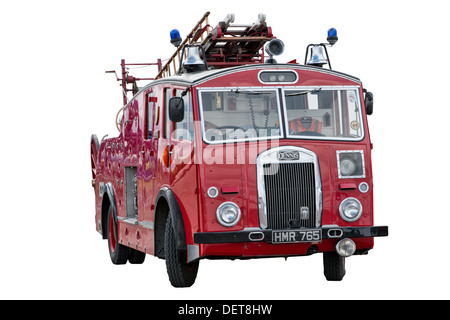 A cut out of a vintage British Dennis fire engine Stock Photo