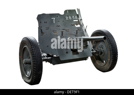 A cut out of PAK 35/36 light anti tank gun used by Nazi German forces during WW2 Stock Photo