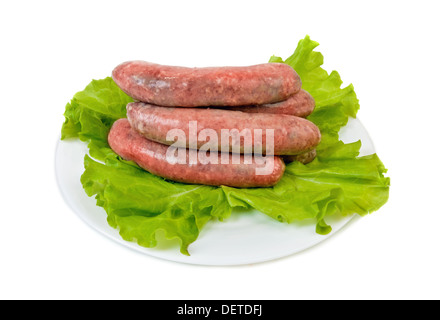 Raw sausages ready to grill Stock Photo