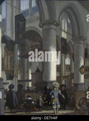 Emanuel de Witte - Interior of the Oude Kerk Delft - 1680 - The Art Institute of Chicago Stock Photo