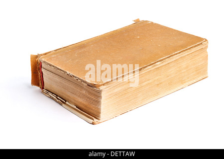 Old thick book on the white Stock Photo