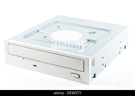 Computer hardware part - internal dvd-rom drive isolated on white