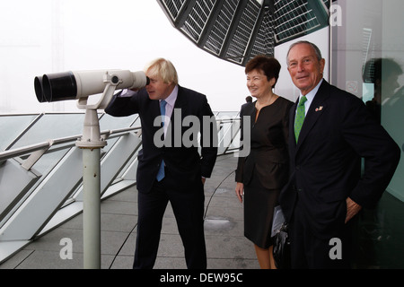 London Mayor Boris Johnson New York Mayor Michael R. Bloomberg and Warsaw Mayor Hanna Gronkiewicz-Waltz  on 24  September Stock Photo