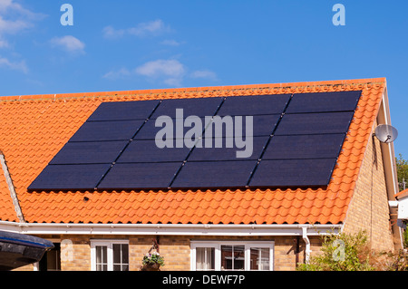 Solar panels on a bungalow Stock Photo - Alamy