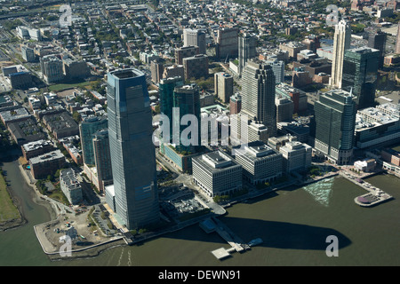 2013 HISTORICAL AERIAL FINANCIAL DISTRICT JERSEY CITY WATERFRONT NEW JERSEY USA USA Stock Photo