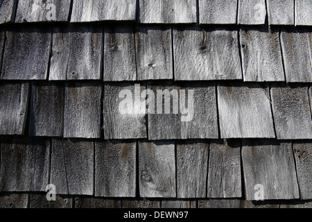 old wooden shingles Stock Photo