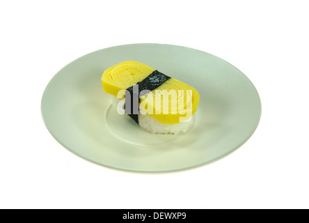 Tamago yaki is sushi using an egg, like a sushi omelette Stock Photo