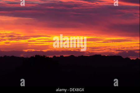 Beautiful English summer sunset Stock Photo