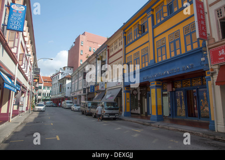 street scenes building neighborhood Singapore Asia streets hood small shops living area residential trade facilities commerce Stock Photo