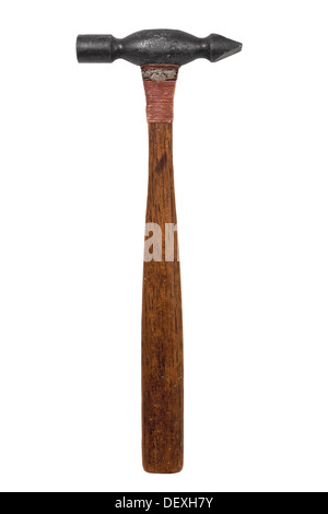vintage cross peen hammer over white background Stock Photo