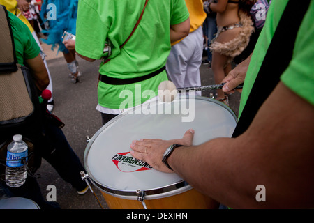 Brazilian-Americans celebrate during the Latino Festival, Fiesta DC, in Washington, DC Stock Photo