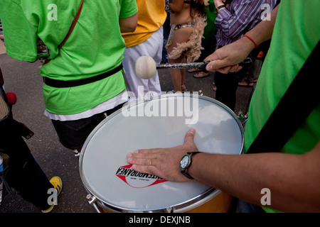 Brazilian-Americans celebrate during the Latino Festival, Fiesta DC - Washington, DC USA Stock Photo