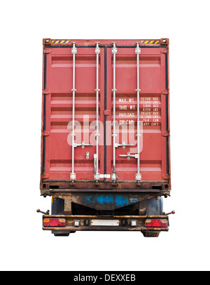 Pink shipping container for transportation and transportation on white  background Stock Photo - Alamy