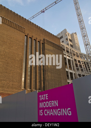 Building work for new extension to Tate Modern gallery in London, due to open in 2014 Stock Photo