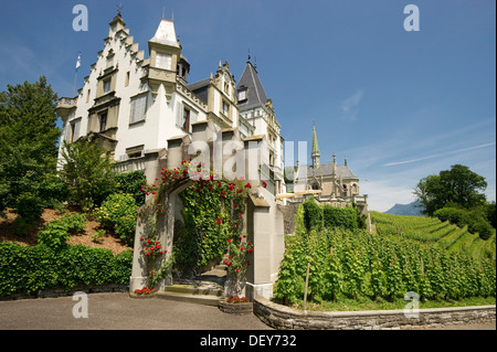 Meggenhorn Castle, Meggen, Lake Lucerne, canton of Lucerne, Switzerland, Europe Stock Photo