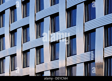 Modern architecture, detail on the facade of a modern office building, Hamburg Stock Photo