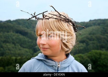 boy with crown Stock Photo