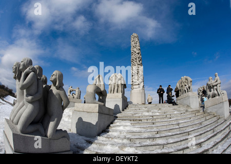 Sculptures in Vigeland Park, Oslo, Norway, Europe Stock Photo