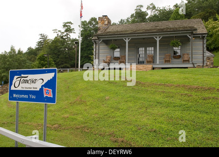 Tennessee Welcome Center & Sign USA. Stock Photo