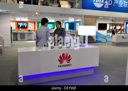 Beijing, China - 25 September, 2013, PT/ EXPO COMM China 2013, one of the largest and influential ICT and electronics science and technology exhibitions in Asia. Huawei Credit:  momo leif/Alamy Live News Stock Photo