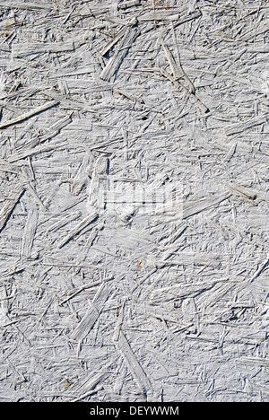 Painted particle board, pressed coarse chips, fibers, building materials Stock Photo